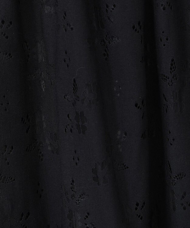 earth music&ecology 透かし花柄フレアスカート Black