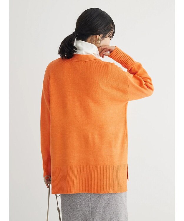 Green Parks 杢調Ｖネックカーディガン Orange