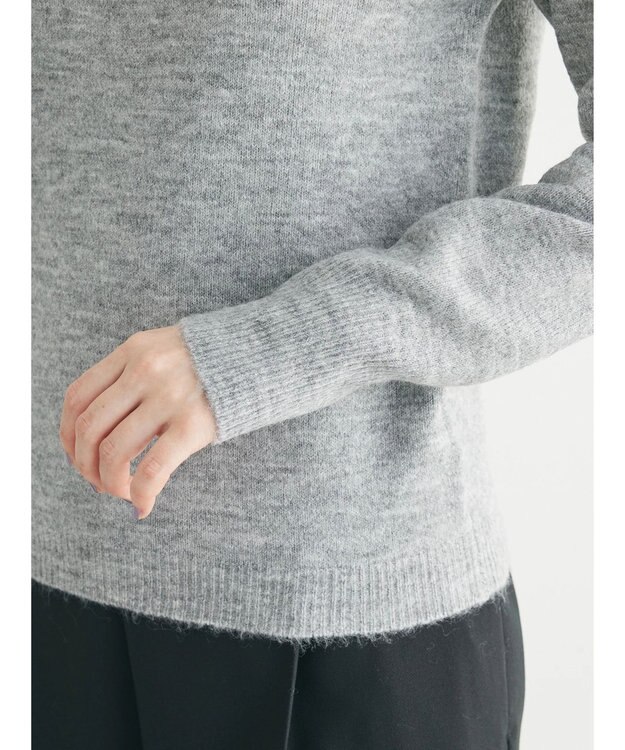 Green Parks ビジュー付きニットプルオーバー Gray Mixture