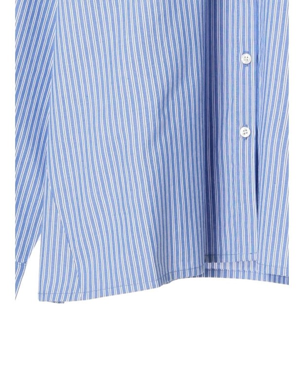 CRAFT STANDARD BOUTIQUE バックフリルシャツ Stripe Blue