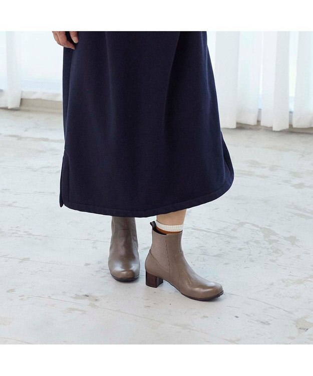 ing 【WEB限定】サイドゴアショートブーツ オーク