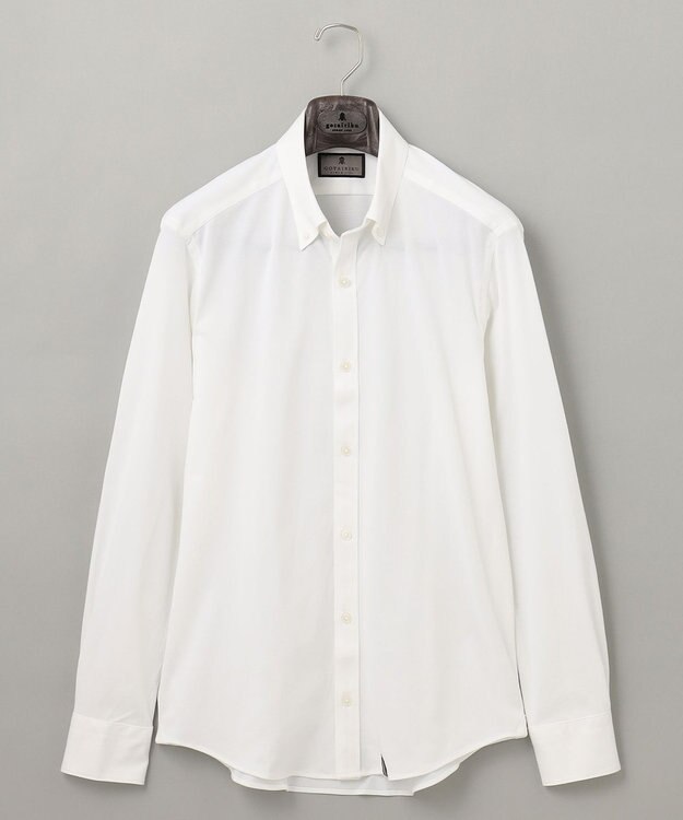 GOTAIRIKU 【吸水速乾】クールマックス鹿の子 ビズシャツ_ボタンダウン ホワイト系