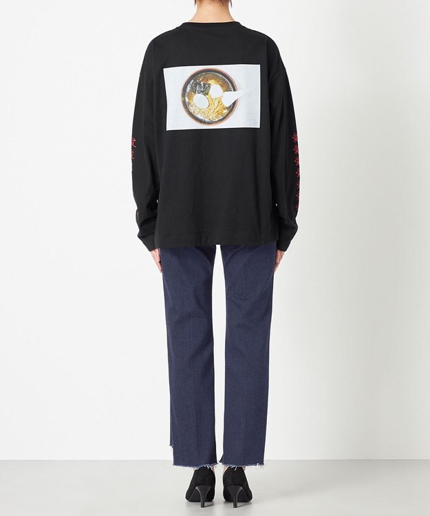 NAVE タブチ×NAVE プリント長袖Tシャツ ブラック系