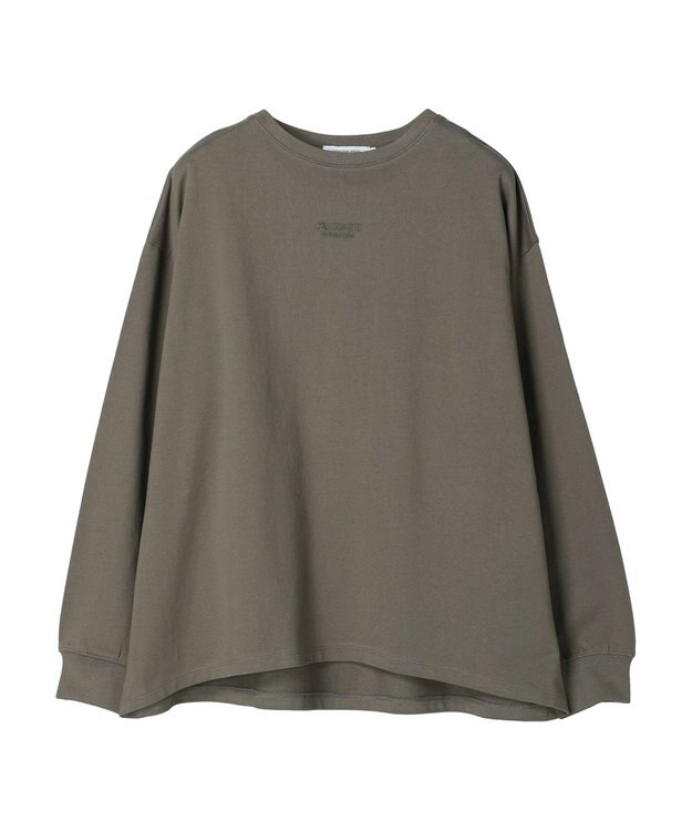 AMERICAN HOLIC 刺繍ロゴミニ裏毛ボートネックチュニック Khaki