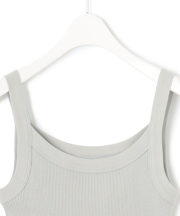 ICB オーガニックリブタンク キャミソール型 ライトグレー系