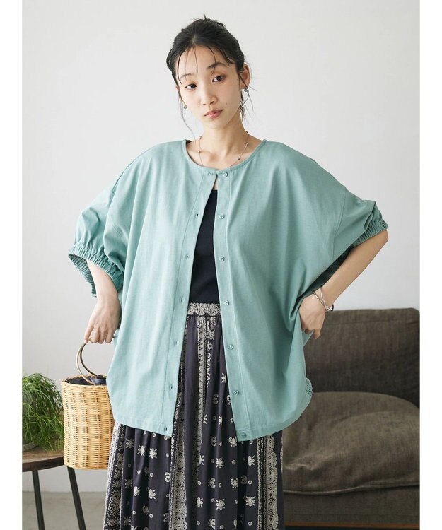 CRAFT STANDARD BOUTIQUE ２ＷＡＹカットカーディガン　 Green