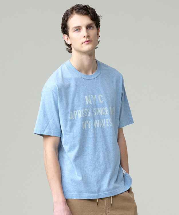 J.PRESS MEN 【NYUZELESS】NYC グラフィック Ｔシャツ サックスブルー系