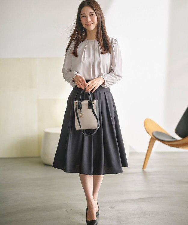 組曲 2WAYハンドルスクエアショルダー バッグ Mini アイスグレー系1