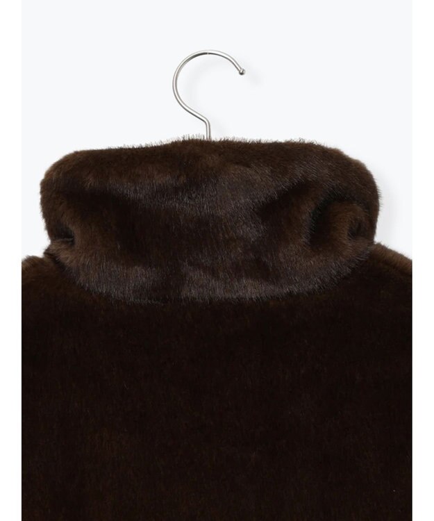 Te chichi 【宮本茉由着用】グラデーションファースタンドジャケット ブラウン