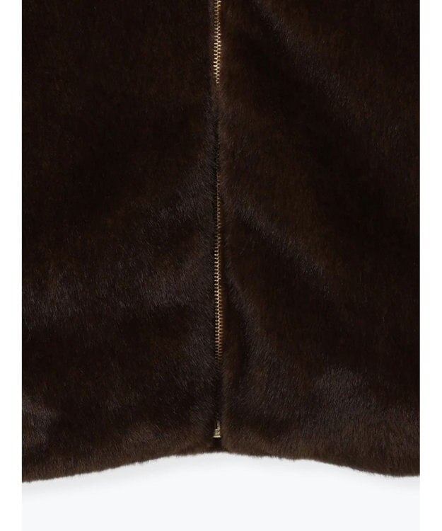 Te chichi 【宮本茉由着用】グラデーションファースタンドジャケット ブラウン