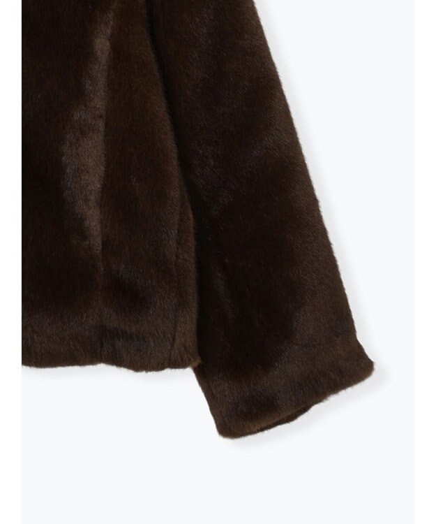 Te chichi 【宮本茉由着用】グラデーションファースタンドジャケット ブラウン