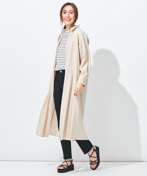 自由区 L 【抗菌/サスティナブル/セット着用可】EASY SET UP ワンピース ベージュ系