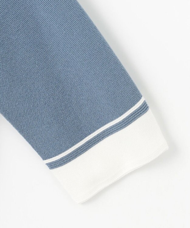 J.PRESS LADIES 【洗える】LINKS WG ホールガーメント ニット ブルー×オフ系