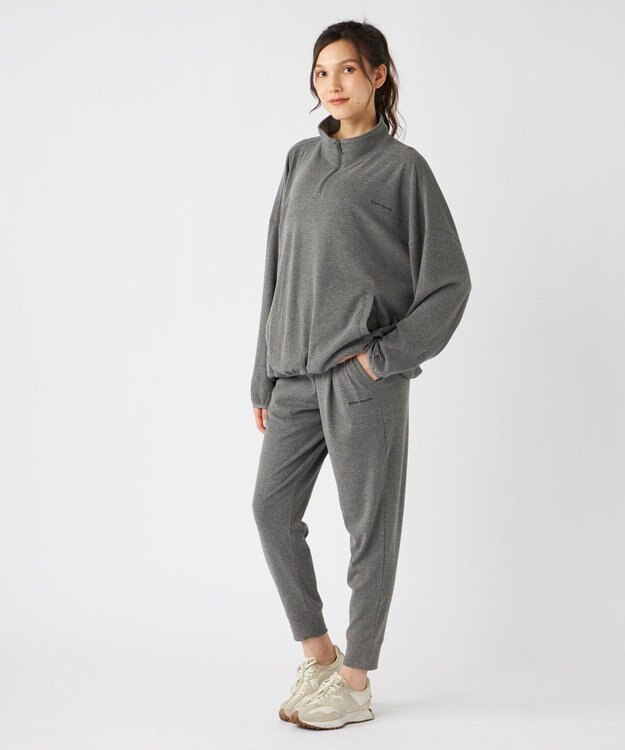 OP／FILA 【ocean pacific】 ハーフジッププルオーバー  スノーウェアレイヤー シルバーグレー