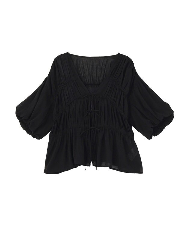 AMERICAN HOLIC フロントリボンブラウス Black