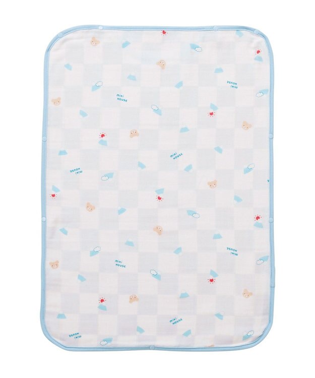 MIKI HOUSE HOT BISCUITS 【ミキハウス】 ガーゼスリーパー ブルー