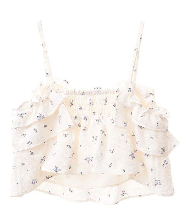 earth music&ecology ティアードアンサンブルブラウス Ivory