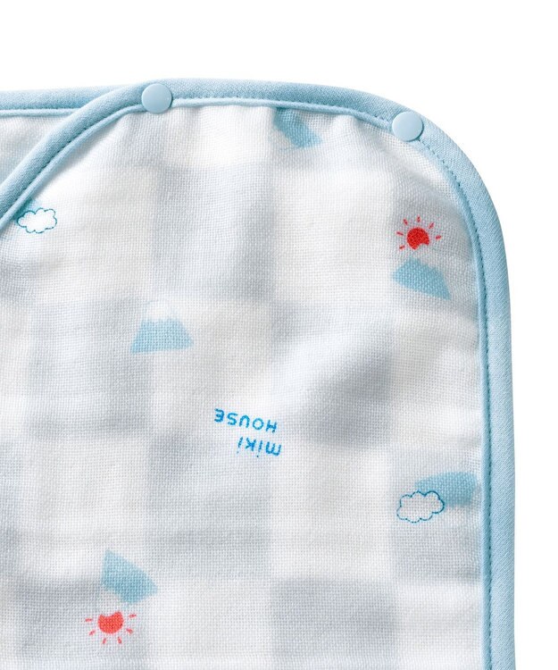 MIKI HOUSE HOT BISCUITS 【ミキハウス】 ガーゼスリーパー ブルー