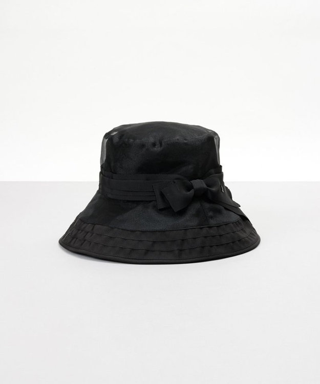 AURORA 【 LANVIN en Bleu （ランバン オン ブルー）】オーガンジーｘグログランクロッシェハット ブラック