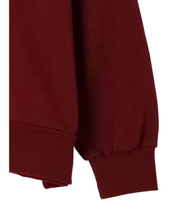 earth music&ecology ハーフジップロゴチュニック Burgundy