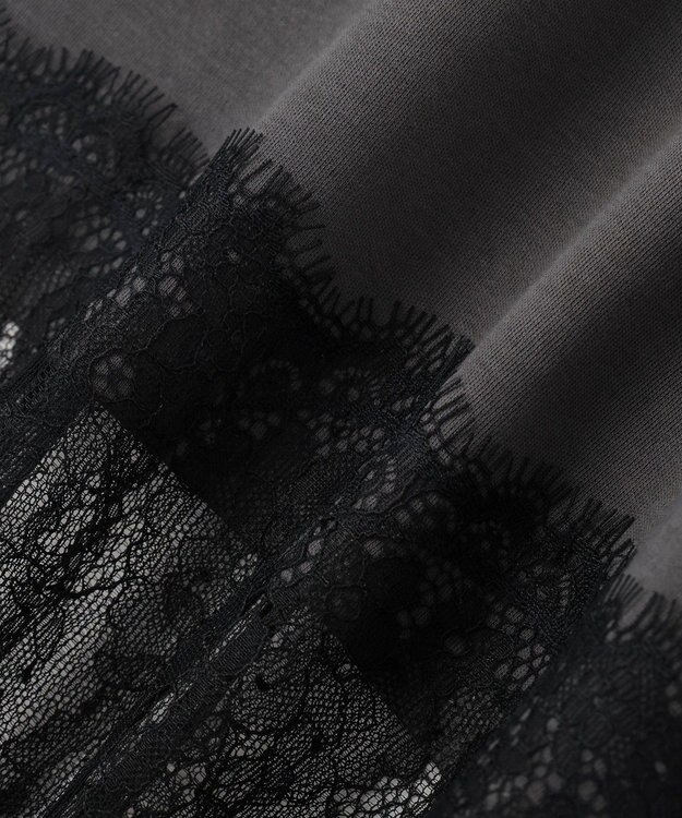 AMERICAN HOLIC 裾レースノースリーブプルオーバー Charcoal Gray