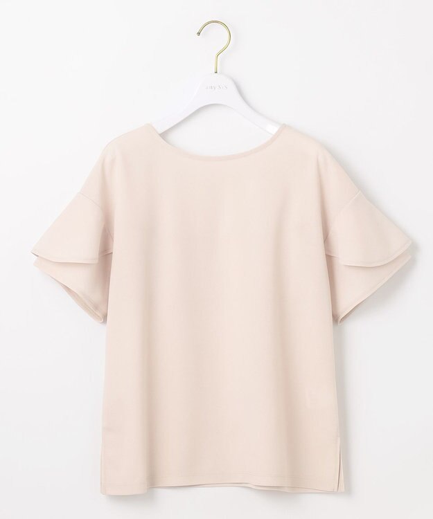 ANY SIS L 【前後着用・UVケア・洗える】2WAYジョーゼットジャージーフリル カットソー アイボリーベージュ