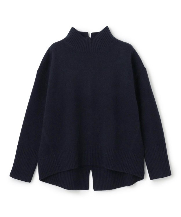 UNFILO カシミヤブレンド ハイネックニット ネイビー