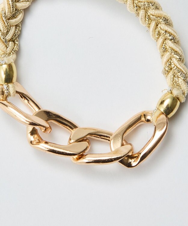 Phoebe 2wayツイストメタルヘアブレス　ホワイト ホワイト