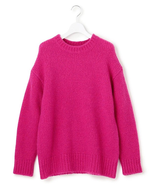 23区 S 【見上愛さん着用/STORY・VERY掲載】ブラッシュドエアーウール ファンシーニット マゼンタ系