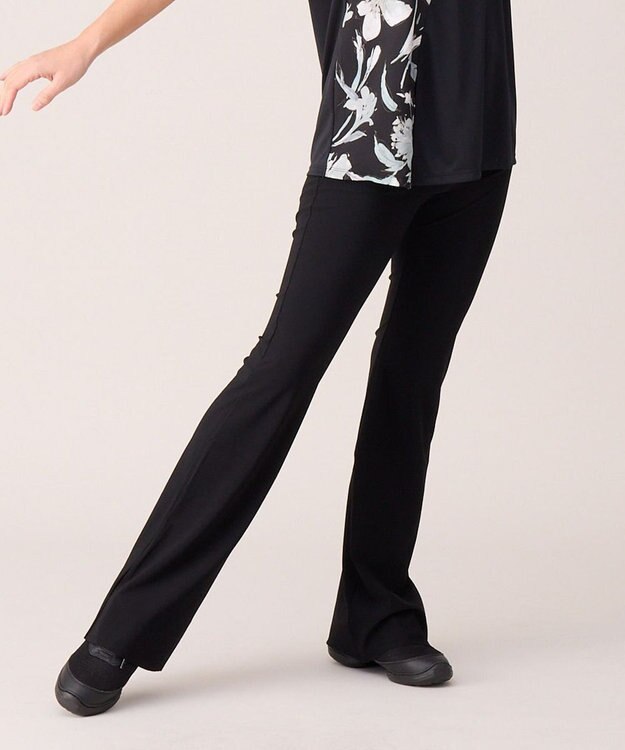 Chacott マイクロリブブーツカットパンツ ブラック