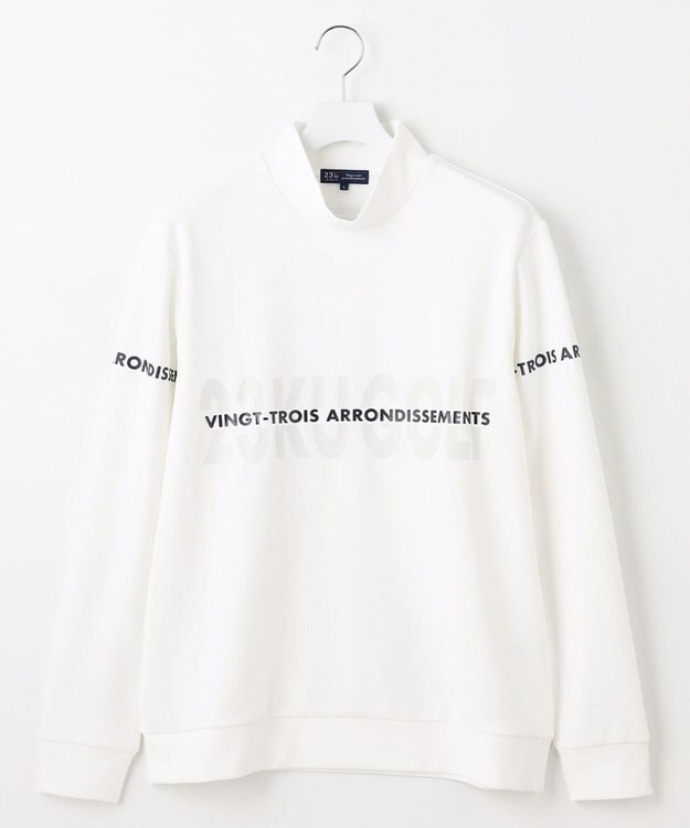 23区GOLF 【MEN】ストレッチモックネックシャツ ホワイト系