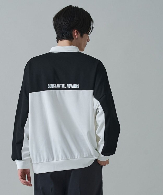 WEGO ドルマンポンチハーフZIPプルオーバー ブラック