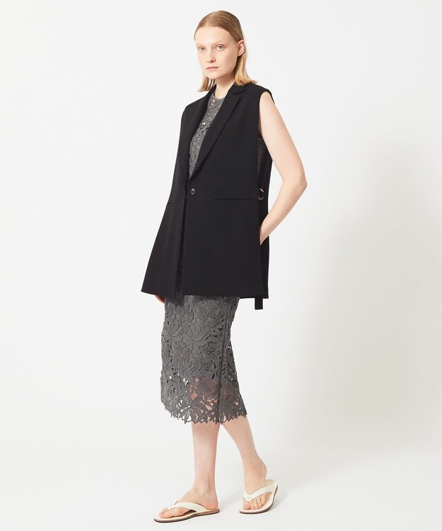 BEIGE， NARCISSUS / レースブラウス Slate