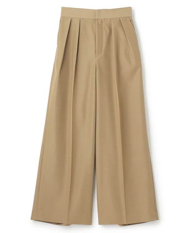 NAVE 【ReNAVE・セットアップ可/撥水加工/防シワ/ウエストゴム】ポリエステルタッサー パンツ カーキ系