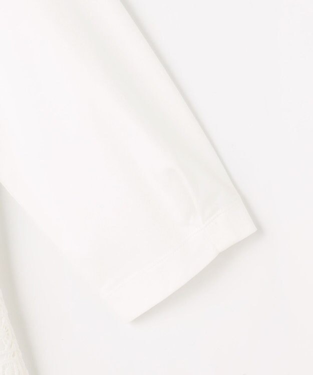 J.PRESS LADIES S レースレイヤードフレア カットソー ホワイト系