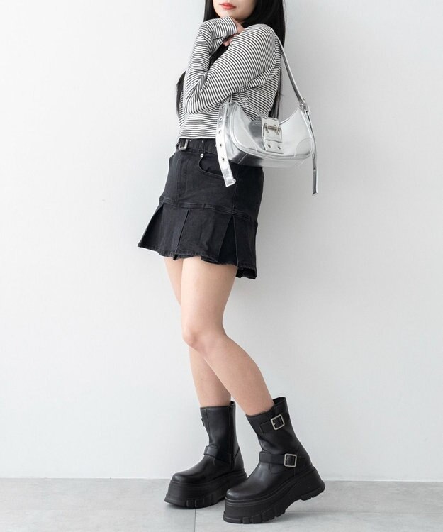 WEGO マルチWAYハーフムーンベルトバッグ シルバー