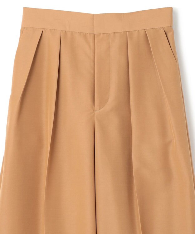 NAVE 【ReNAVE・セットアップ可/撥水加工/防シワ/ウエストゴム】ポリエステルタッサー パンツ キャメル系