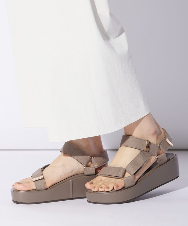 J.PRESS LADIES 【WEB限定カラーあり・撥水】ストラップ サンダル ブラウン系