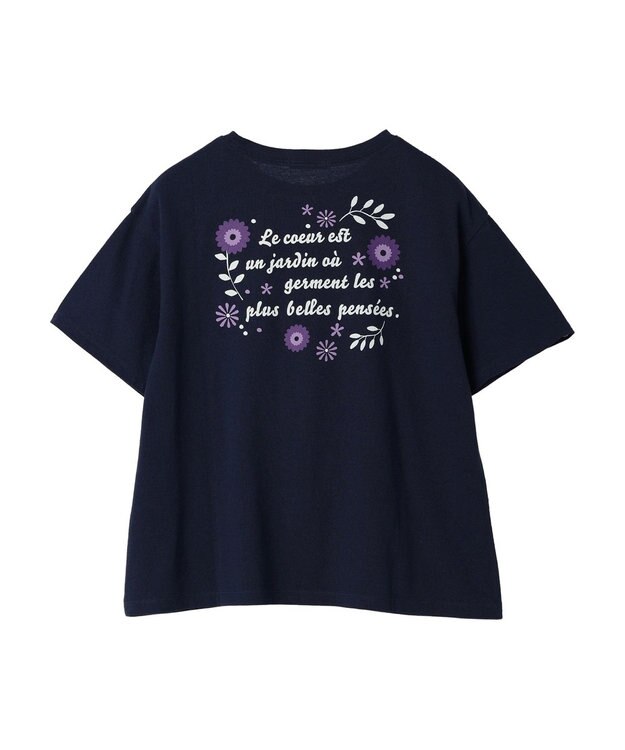 earth music&ecology ＵＮＥ　ＢＥＬＬＥ　ＨＡＲＭＯＮＩＥ　Ｔシャツ Navy