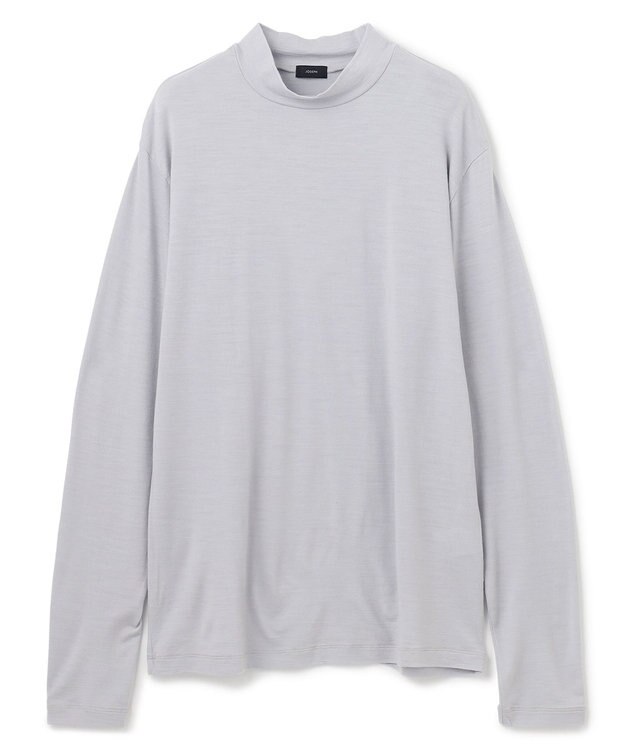 JOSEPH HOMME クリアウールジャージー　モックネック ライトグレー系