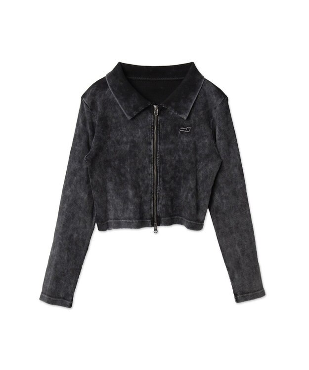 WEGO ヴィンテージウォッシュWZIPトップス スミクロ