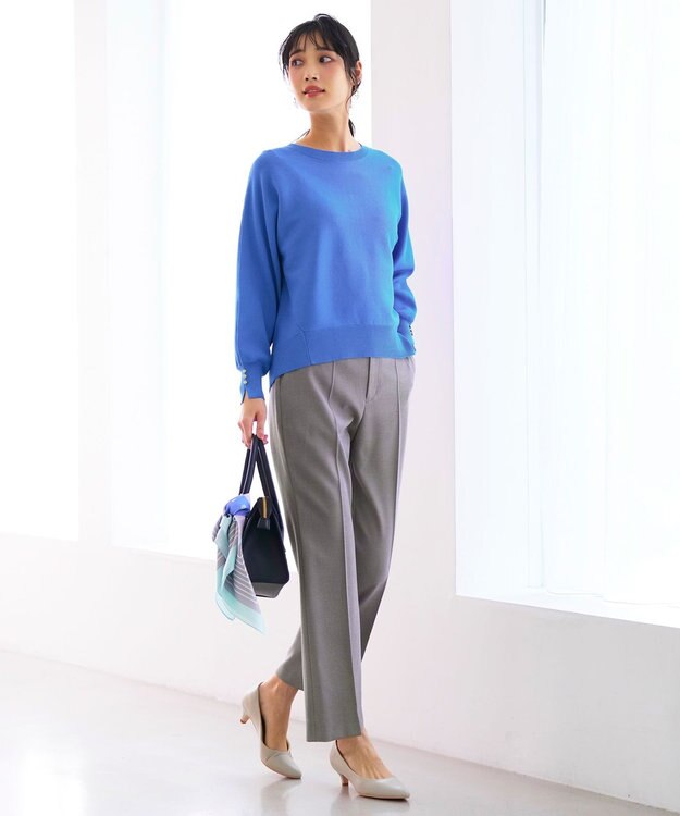 ANY SIS L 【花粉対策】ドルマン ニット ブルー