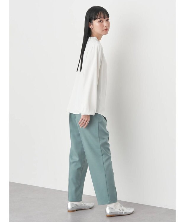 earth music&ecology ２ｗａｙフリルブラウス Off White