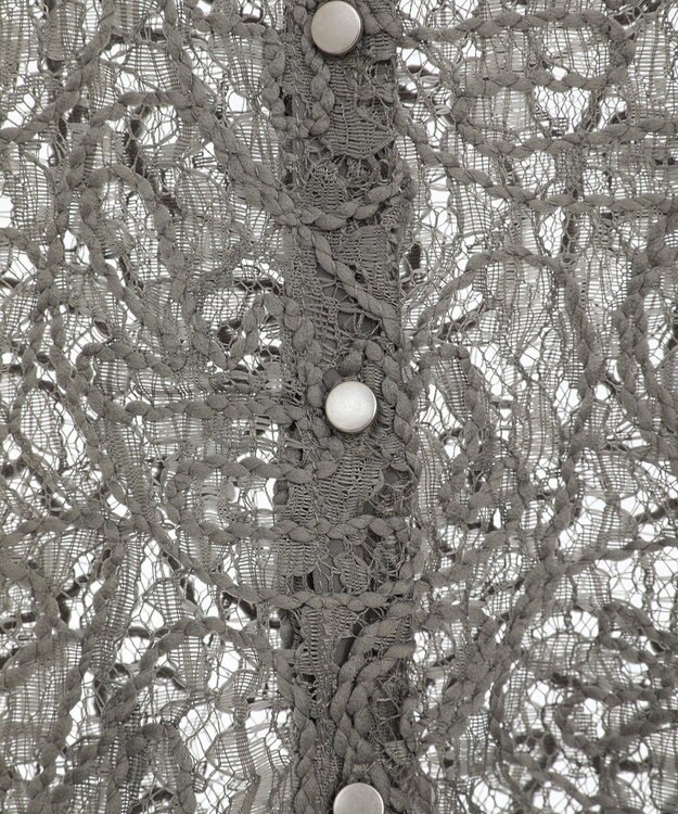 Green Parks ・ＥＬＥＮＣＡＲＥ　ＤＵＥ　２ｗａｙコードレースカーデ Charcoal Gray