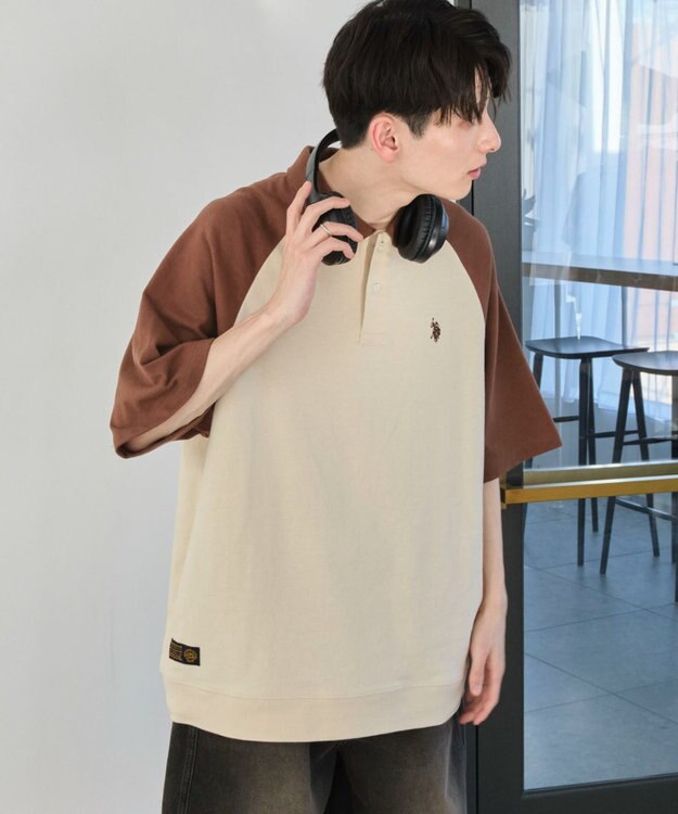 WEGO 【ユニセックス着用ITEM/MLサイズ展開】別注USPOLO　ヘビーウェイトポロT ベージュその他