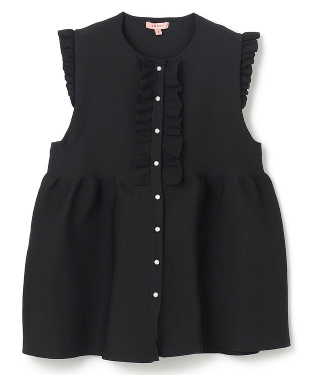 TOCCA 【洗える】DOLLY GILET ニットジレ ブラック系