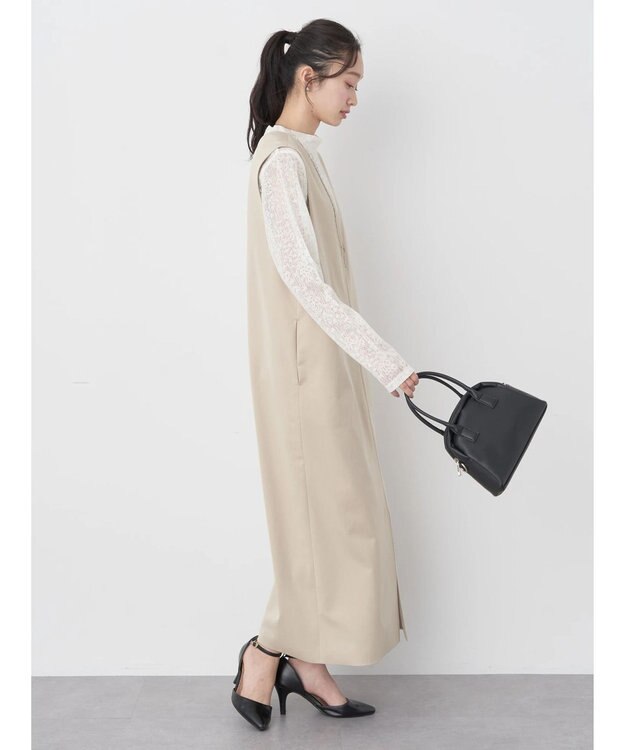 earth music&ecology ジップジレワンピース Beige