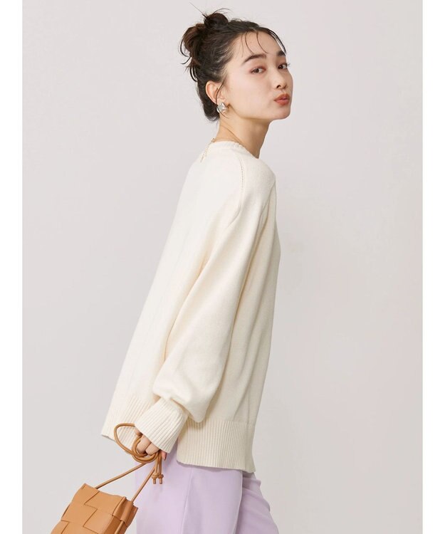 AMERICAN HOLIC クルーネックＢＩＧニットプルオーバー Off White