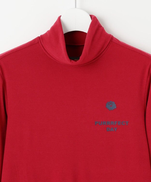 PW CIRCULUS 【WOMEN】【吸湿発熱】ウォーム モックネック カットソー レッド系