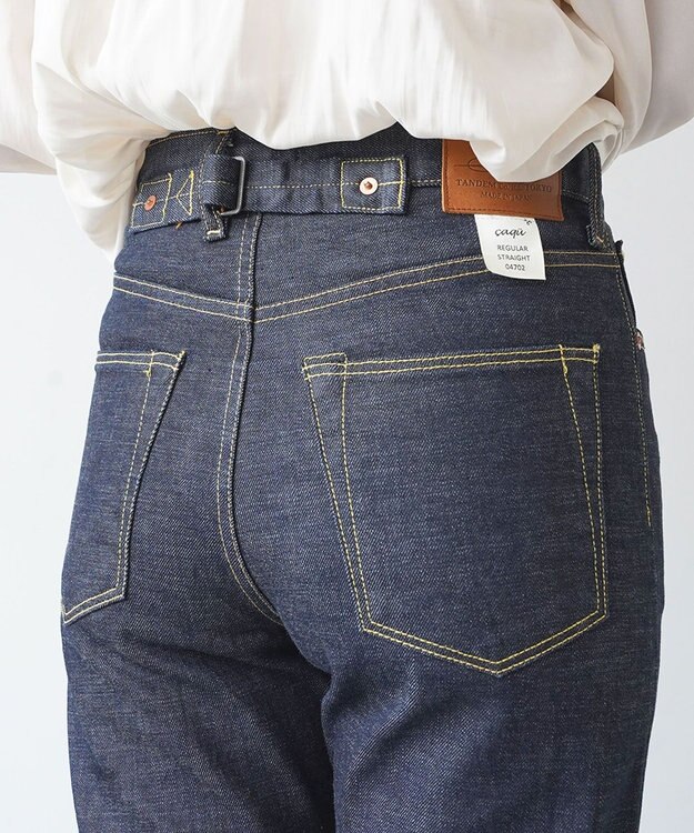 caqu modern straight レギュラーストレートデニムパンツ re.birth